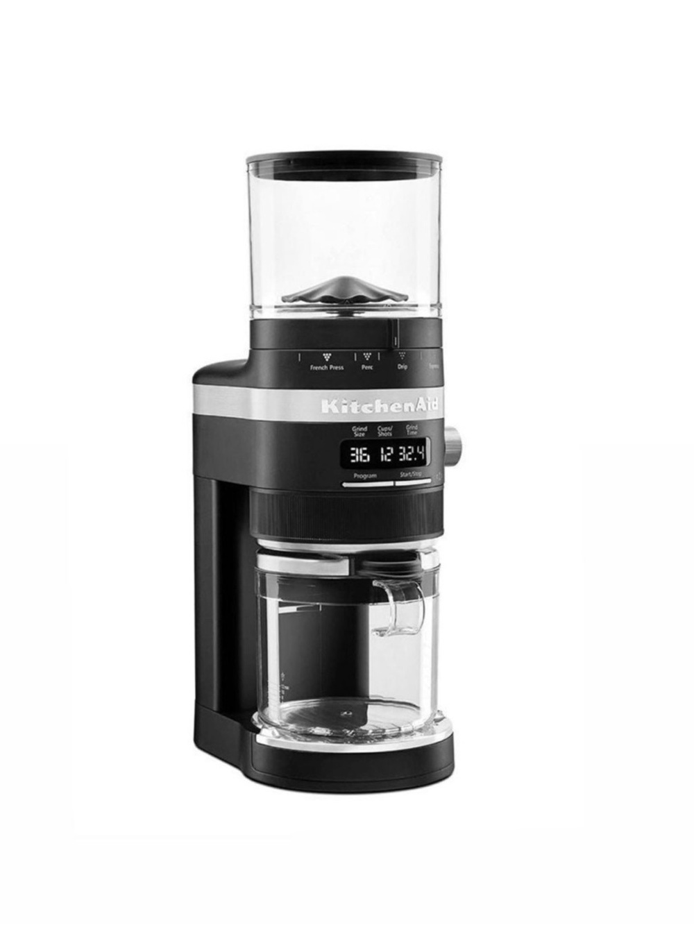 KitchenAid Black and Silver Coffee Grinder Brewer
